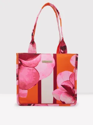 Caprese Ivy Large Orange Tote Bag