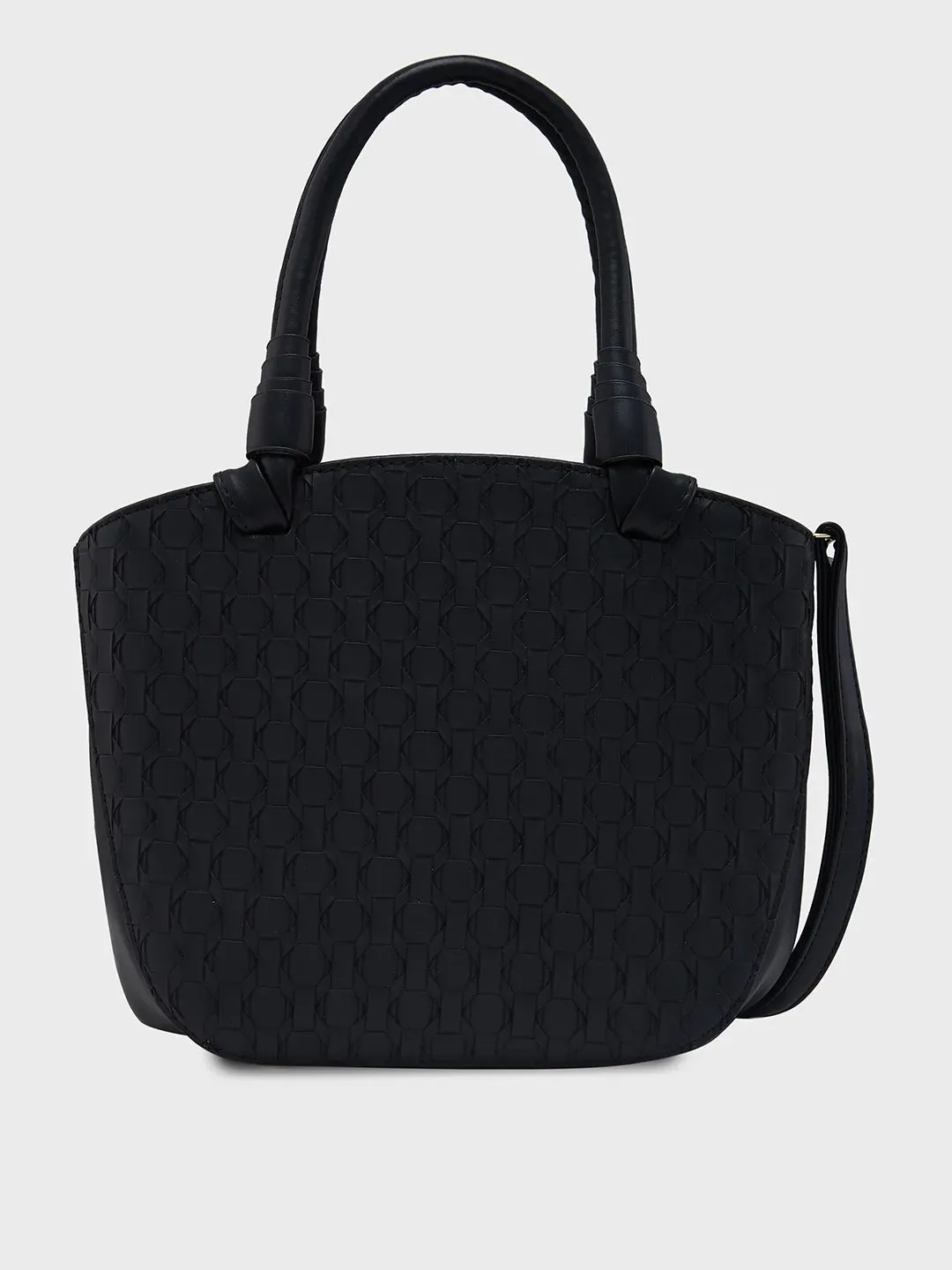 Caprese Rosa Medium Black Tote Bag