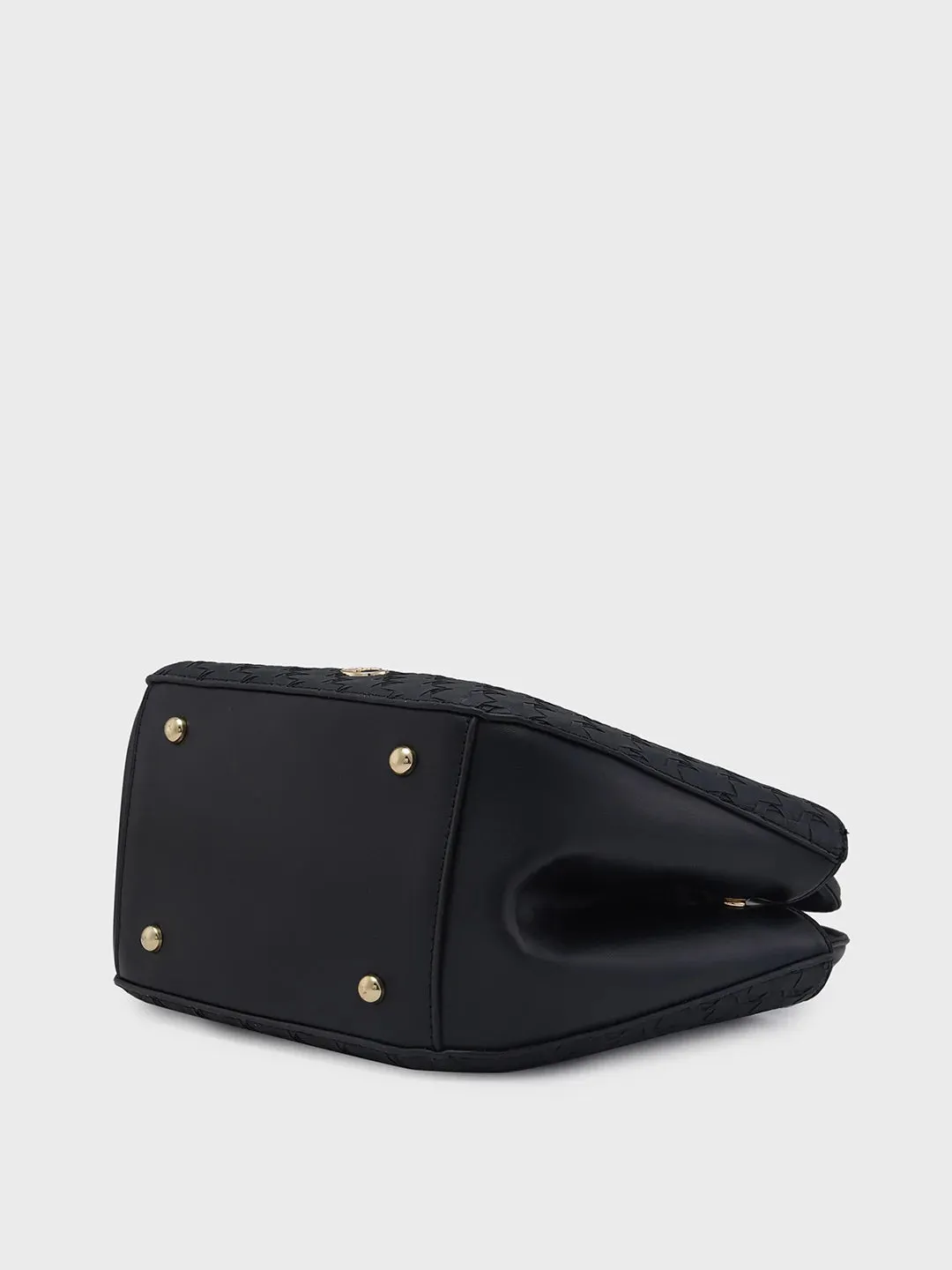 Caprese Rosa Medium Black Tote Bag