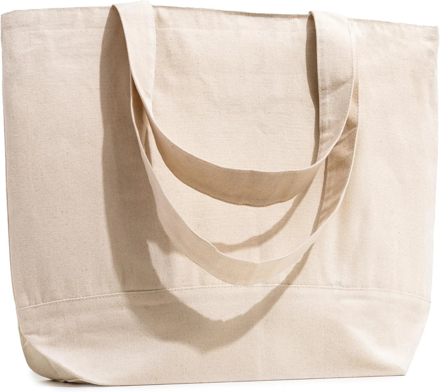 Carrywell (Not Made in China Canvas Tote Bags In Bulk, Reusable Shopping Bags, Organic Cotton Cloth
