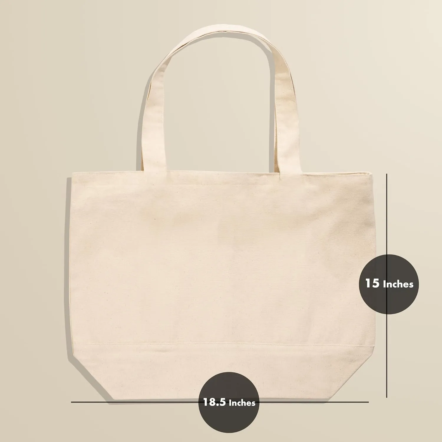 Carrywell (Not Made in China Canvas Tote Bags In Bulk, Reusable Shopping Bags, Organic Cotton Cloth