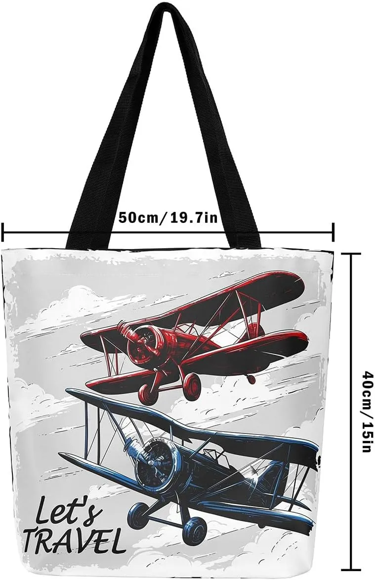 Castle Fairy Western Cowboy Canvas Tote Bag,Sketch Highland Cow Horse Desert Tote Bag