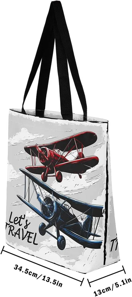 Castle Fairy Western Cowboy Canvas Tote Bag,Sketch Highland Cow Horse Desert Tote Bag