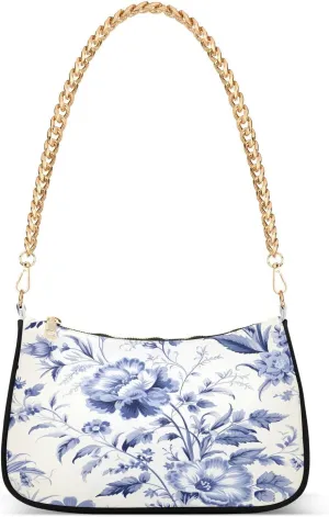 CEBUGI Crossbody Bags for Women Shoulder Purse Vintage Floral Handbags Stylish Clutch Purse with Chain Strap