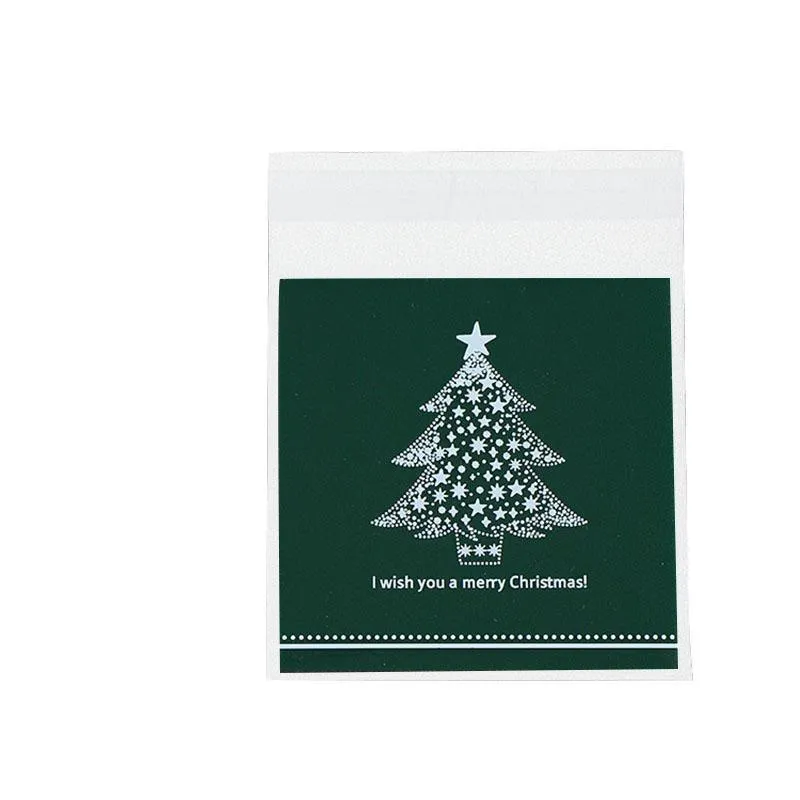 Christmas Cellophane Bags 100PCS 11Styles Plastic Clear