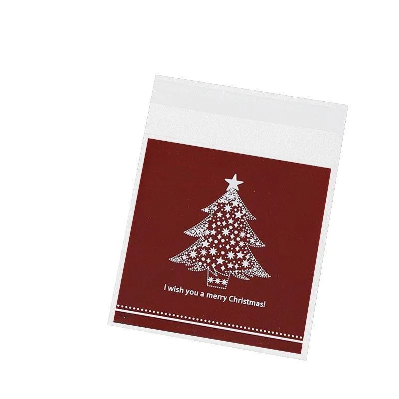 Christmas Cellophane Bags 100PCS 11Styles Plastic Clear