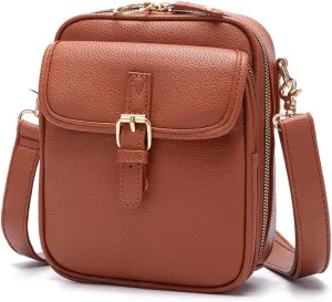 ChuLian Vintage Crossbody Bag For Women Men Small Messenger Bag Crossbody Handbags Large Shoulder Bags With 10 Card Slots