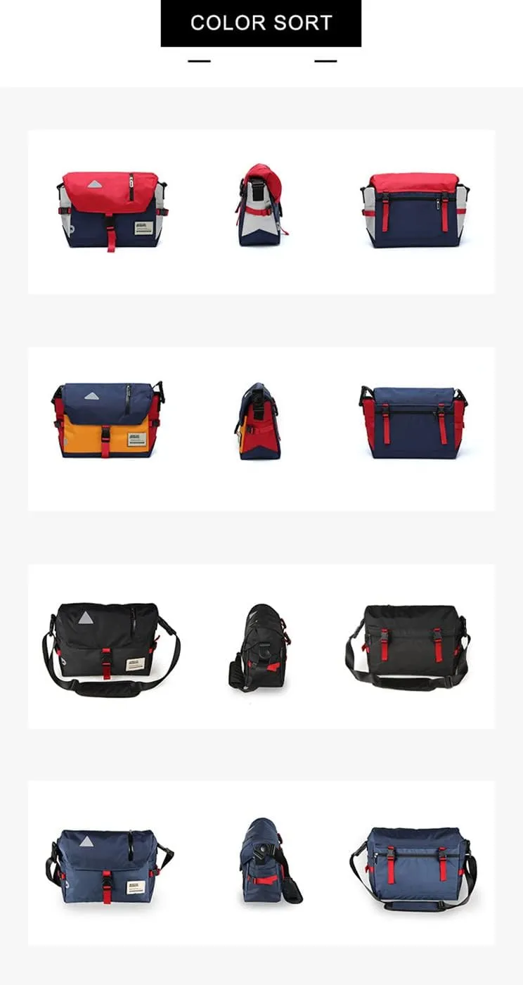 Classic Messenger Bag-Durable,Water-Resistant Small Messenger Laptop Bag for Men Women Crossbody Bike Satchel Message