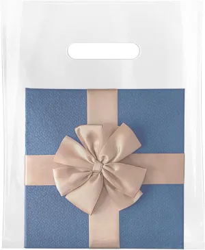 Clear Plastic bags with handle 100 Pack Clear Gift Bags for Small Business Shopping Merchandise Bags for Packaging Products Retail Boutique (Large(15x18))