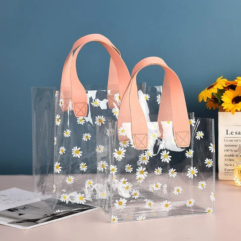 Clear PVC Tote Bags 10PCS
