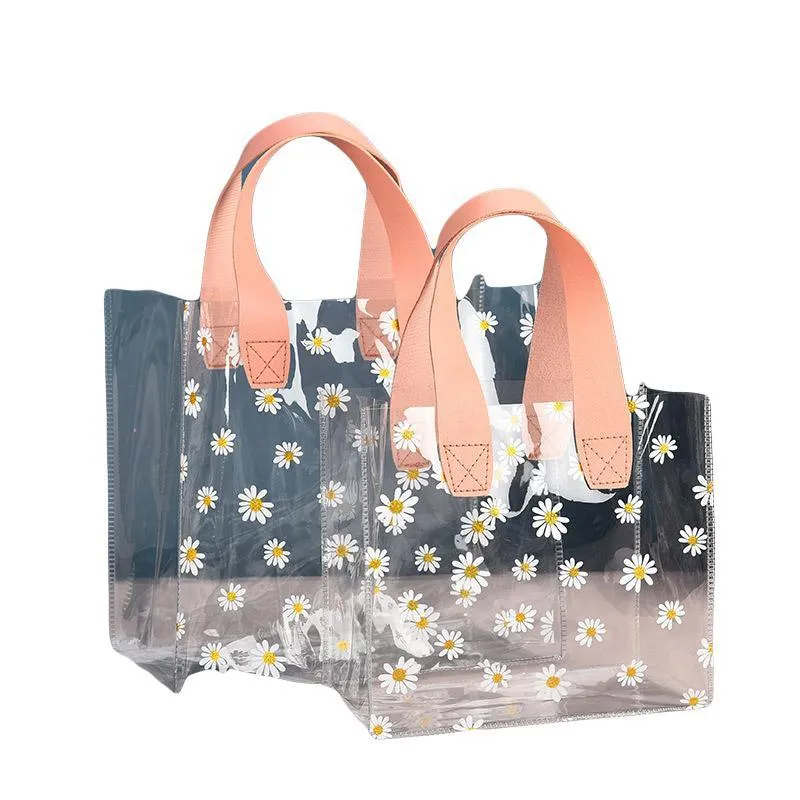 Clear PVC Tote Bags 10PCS