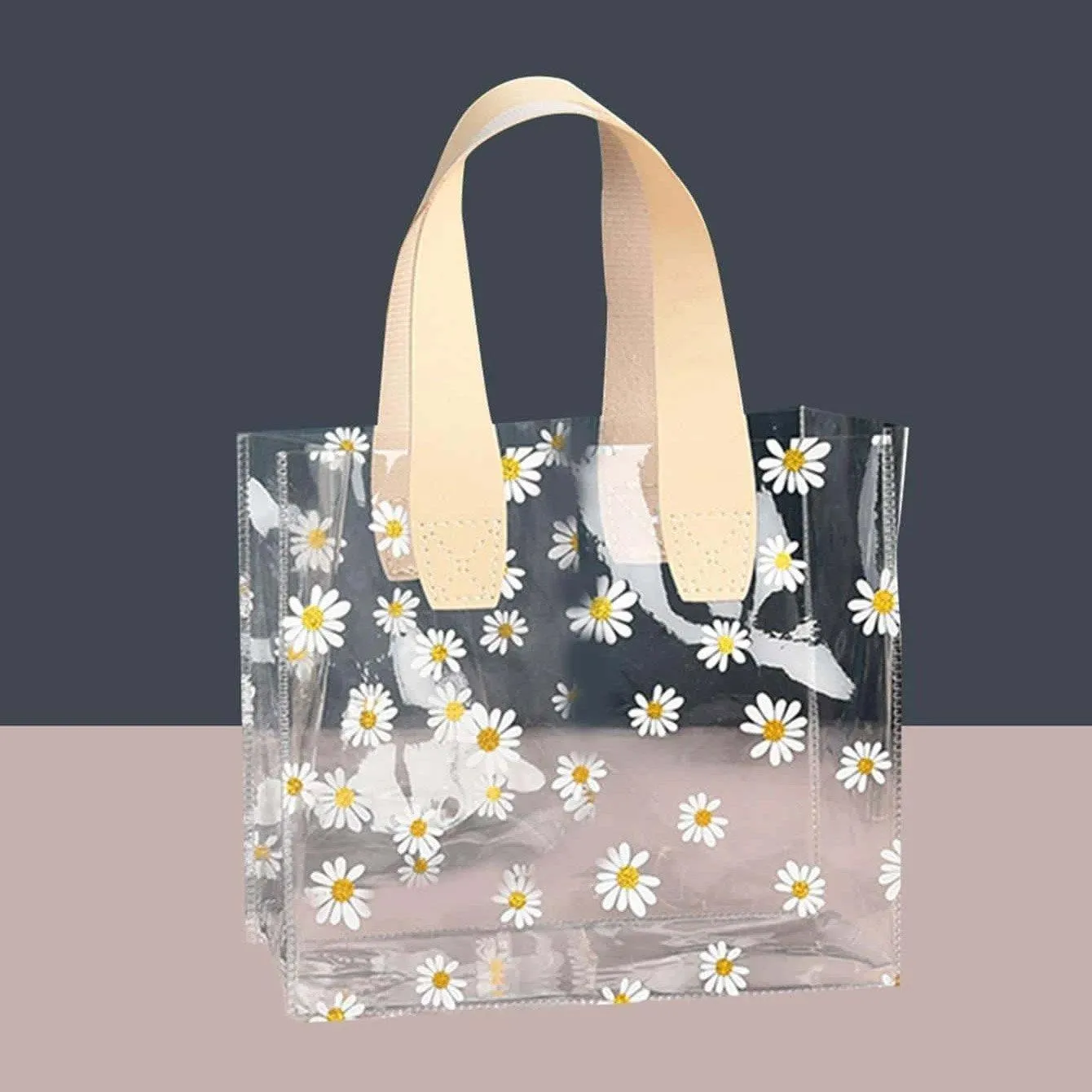 Clear PVC Tote Bags 10PCS