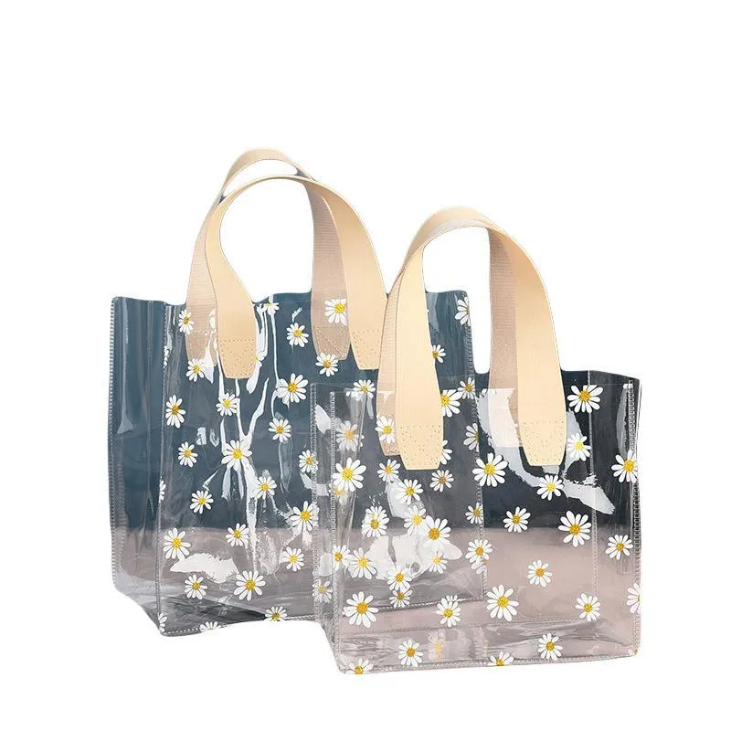 Clear PVC Tote Bags 10PCS