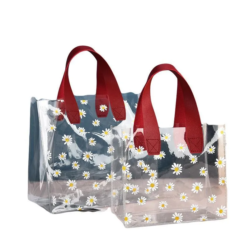 Clear PVC Tote Bags 10PCS