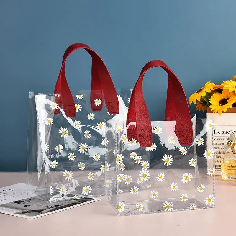 Clear PVC Tote Bags 10PCS