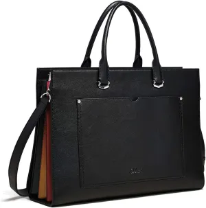 CLUCI Leather Briefcase for Women Laptop 15.6 Inch Professional Business Work Ladies Computer Handbag Shoulder Bag