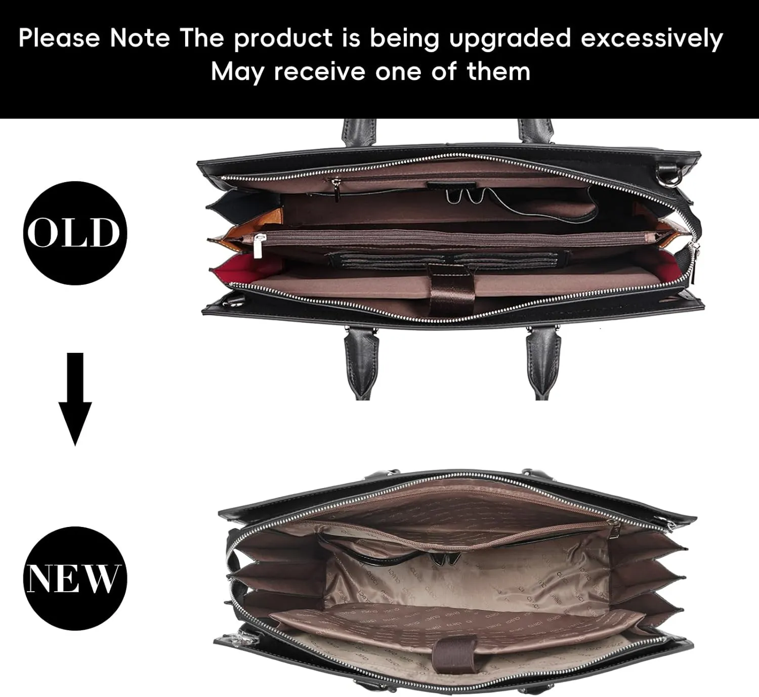 CLUCI Leather Briefcase for Women Laptop 15.6 Inch Professional Business Work Ladies Computer Handbag Shoulder Bag