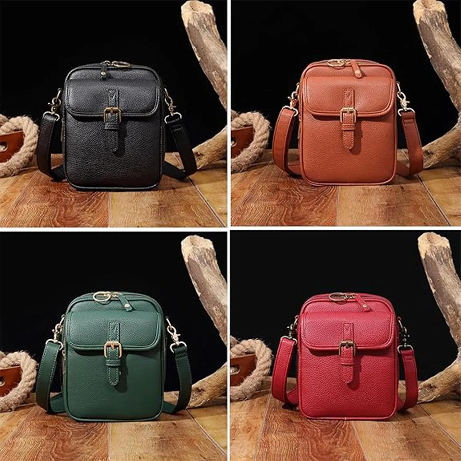Comebybuy Purse Vintage Mini Messenger Bag, New Double Layer Large Capacity Mini Messenger For Women Men