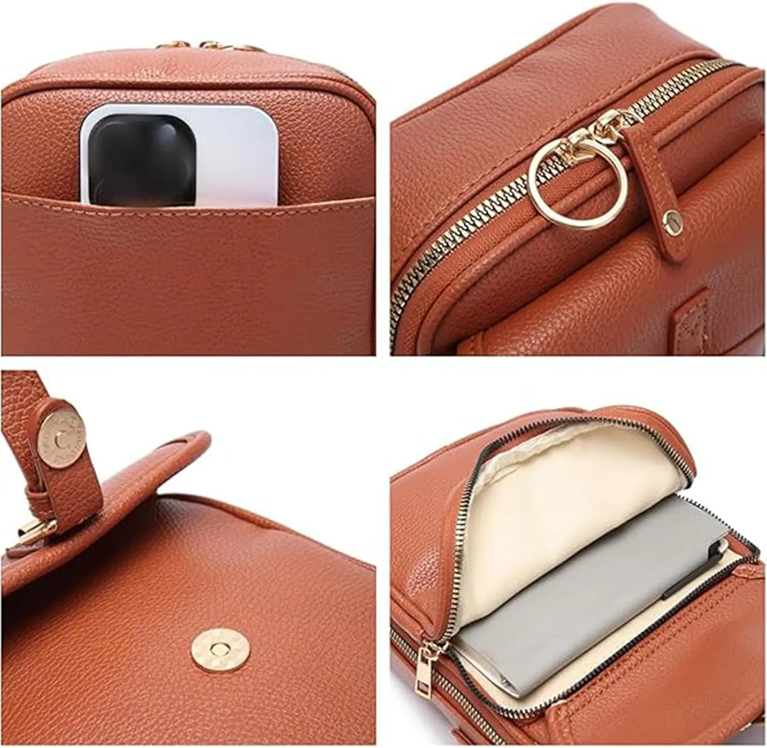 Comebybuy Purse Vintage Mini Messenger Bag, New Double Layer Large Capacity Mini Messenger For Women Men