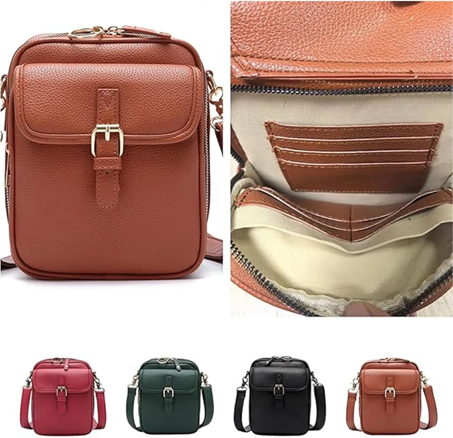 Comebybuy Purse Vintage Mini Messenger Bag, New Double Layer Large Capacity Mini Messenger For Women Men