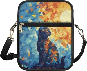 Crossbody Bags for Women Travel Abstract Art Shoulder Bag Leather Messenger Purse