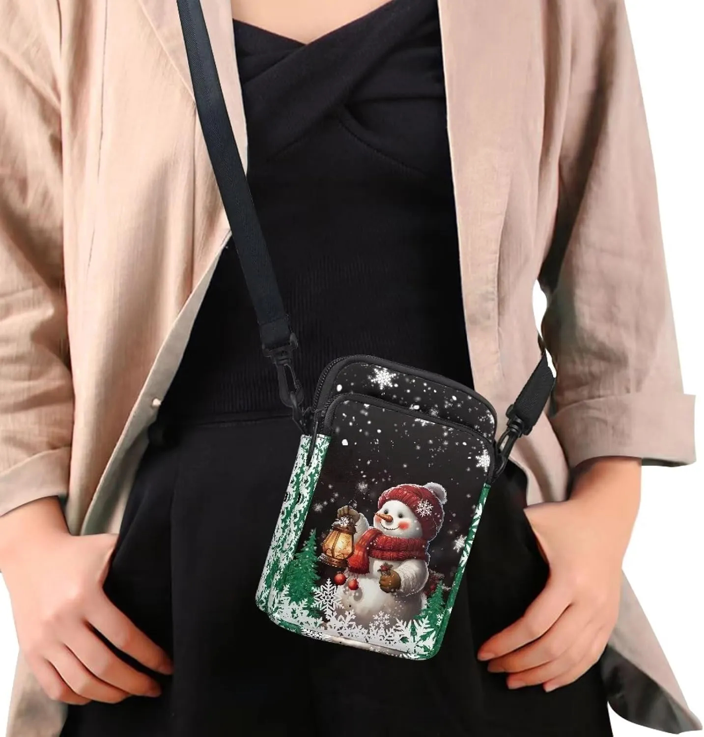 Crossbody Bags Messenger Bags Waist Bags Mini Shoulder Bags for Women and Men Removable Shoulder Strap Zipper Bags