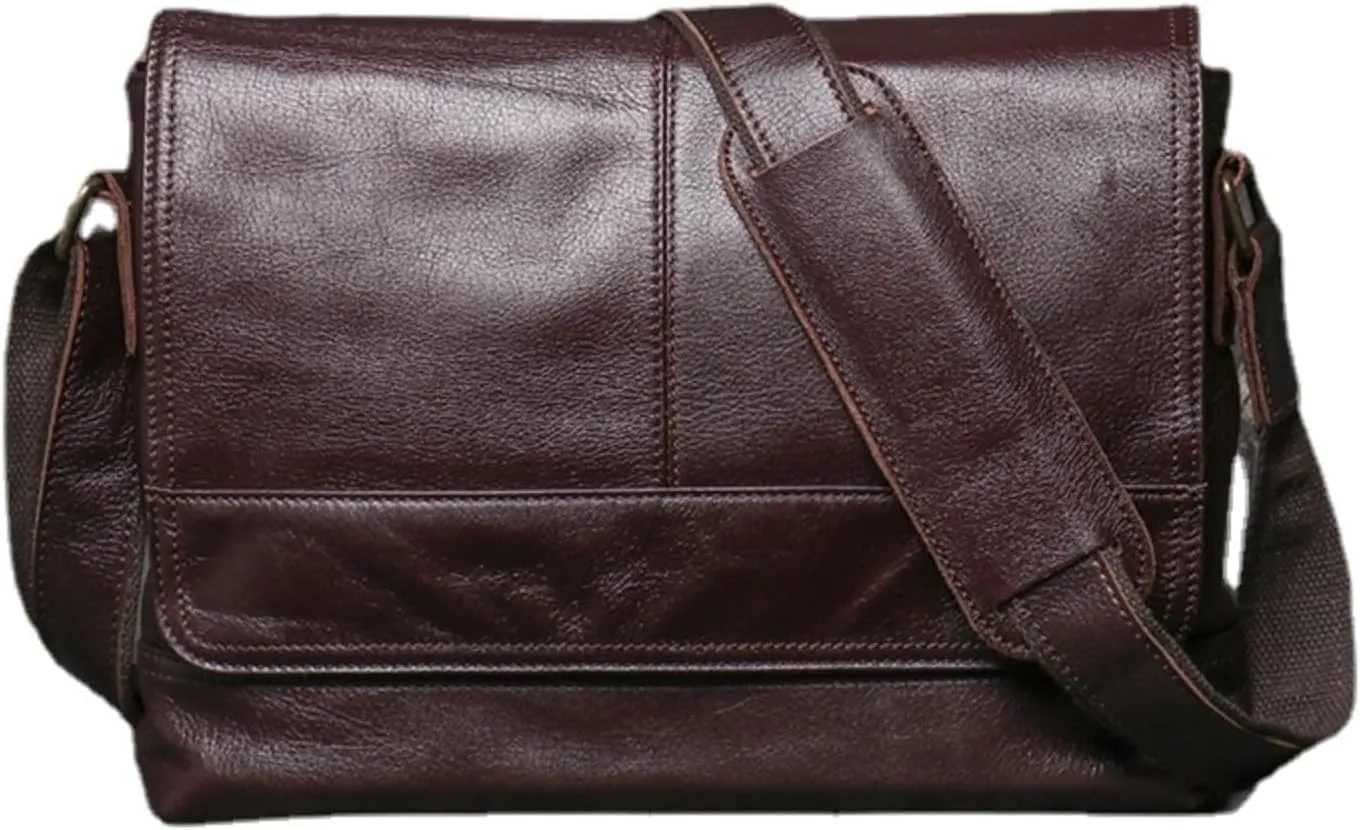 Crossbody Retro Crazy Horse Leather Messenger For Men Shoulder Genuine Leather Purse Totes