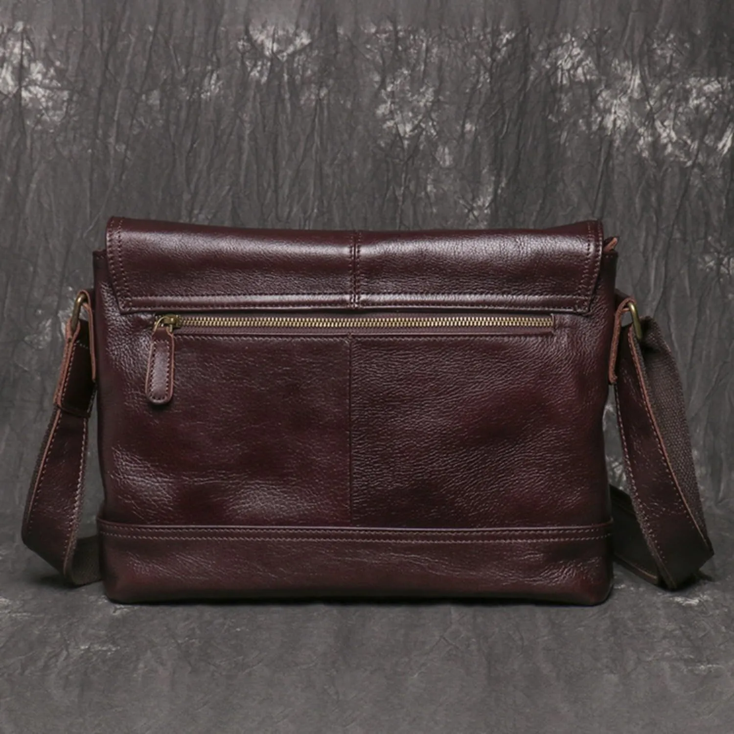 Crossbody Retro Crazy Horse Leather Messenger For Men Shoulder Genuine Leather Purse Totes