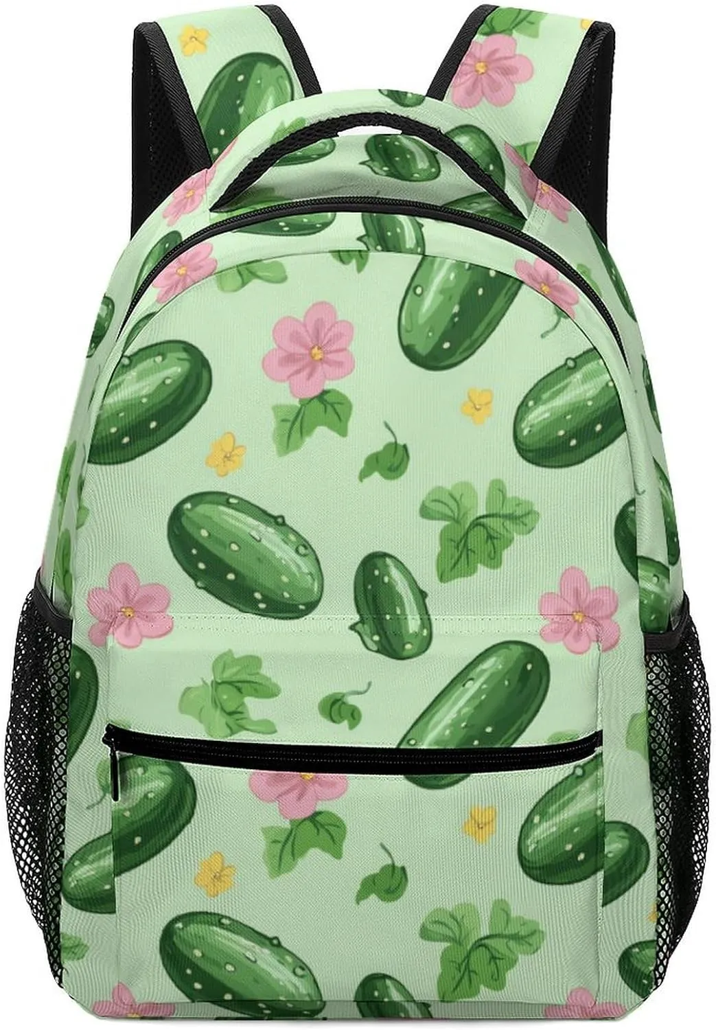 Cucumber Print Laptop Backpack Durable Travel Daypack Casual Shoulder Bag for Sport Hiking