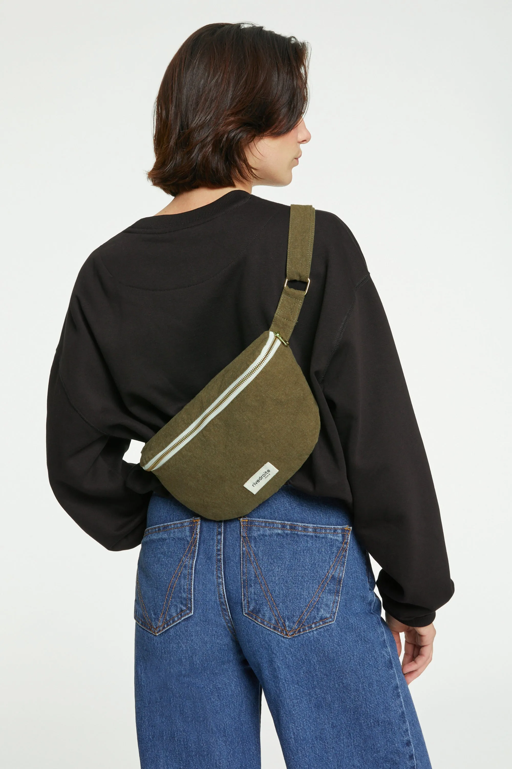 Custine the waist bag - Recycled cotton Military Green