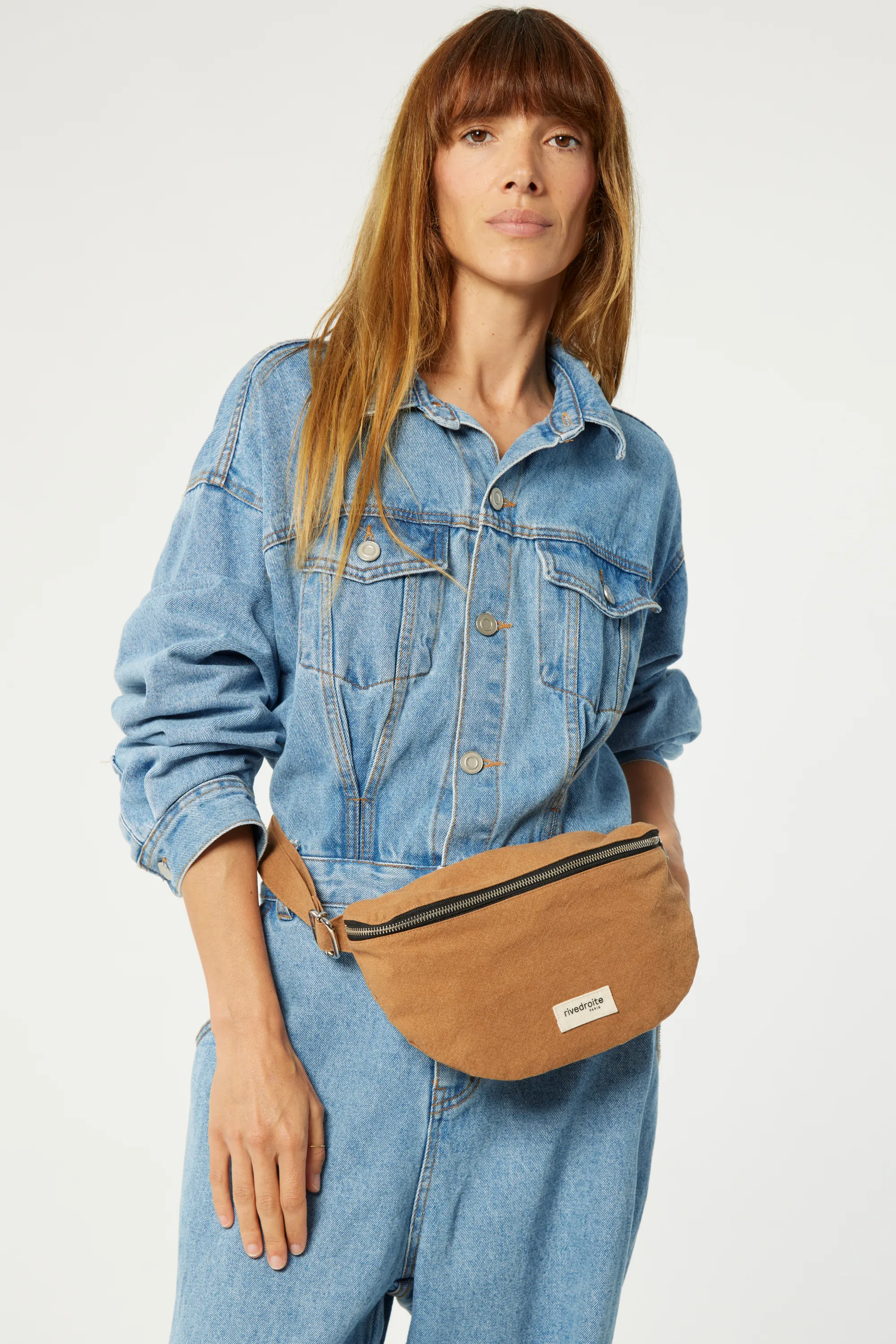 Custine the waist bag - Recycled cotton tobacco