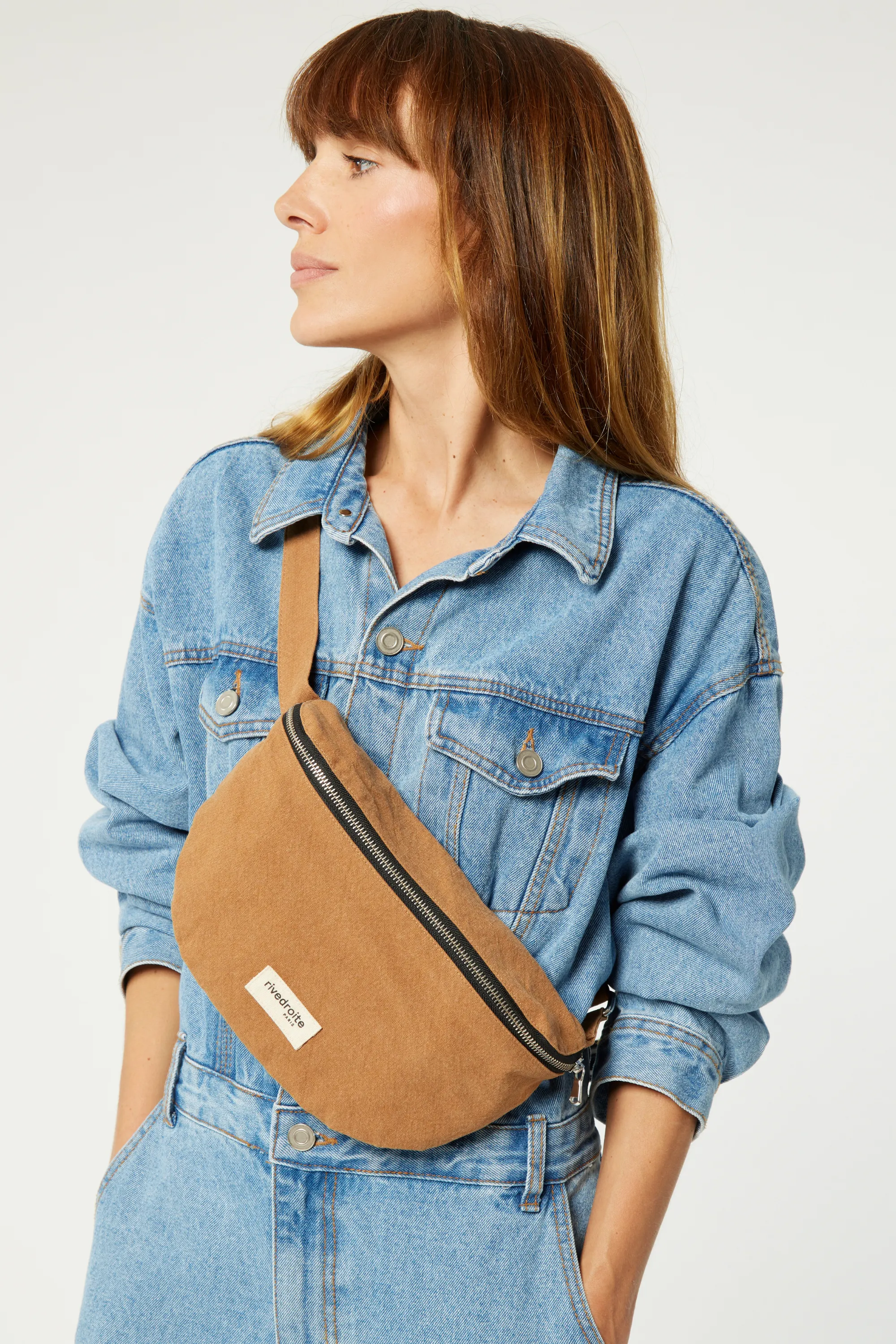Custine the waist bag - Recycled cotton tobacco
