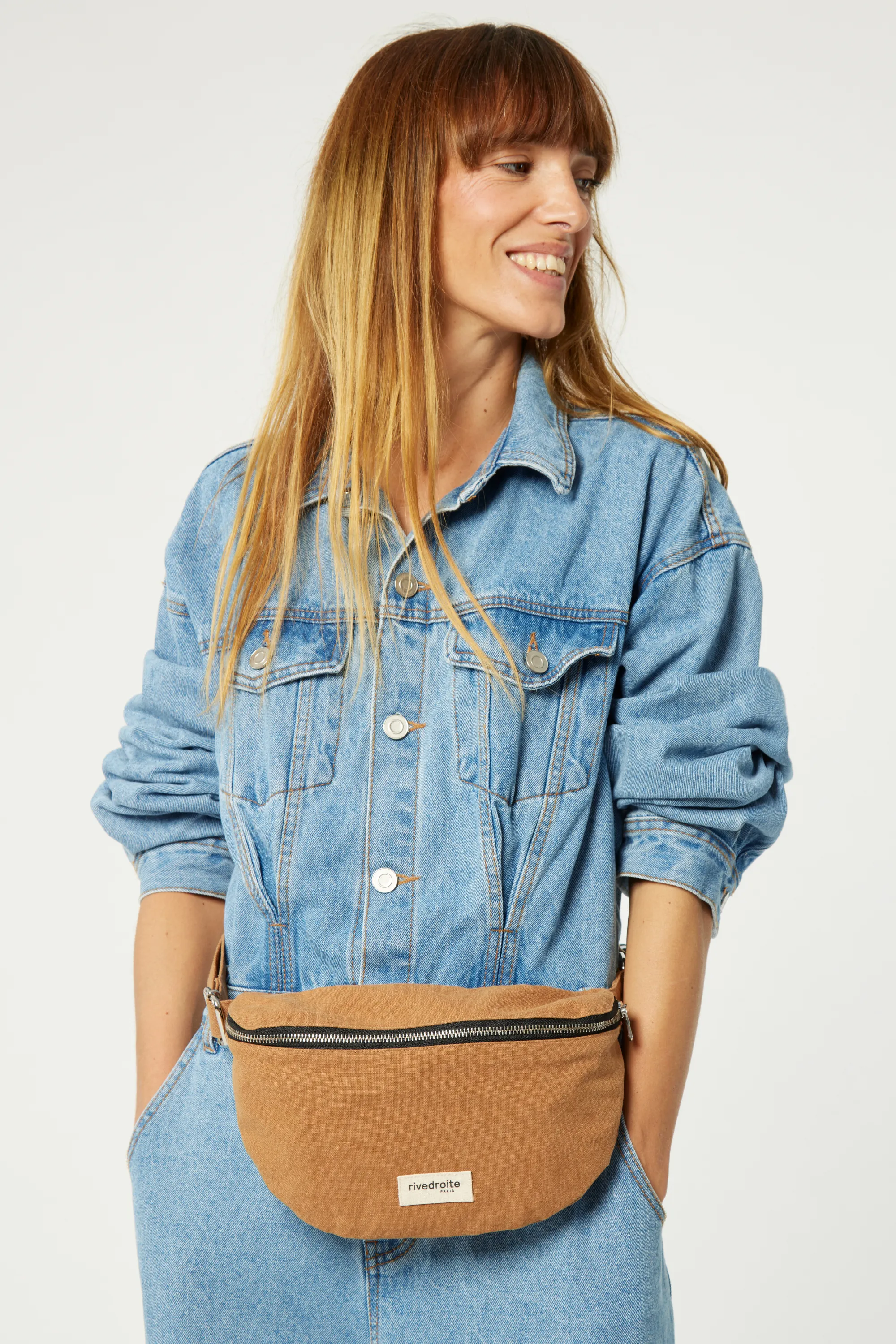 Custine the waist bag - Recycled cotton tobacco