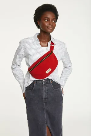 Custine the waist bag - Recycled cotton Vibrant Red