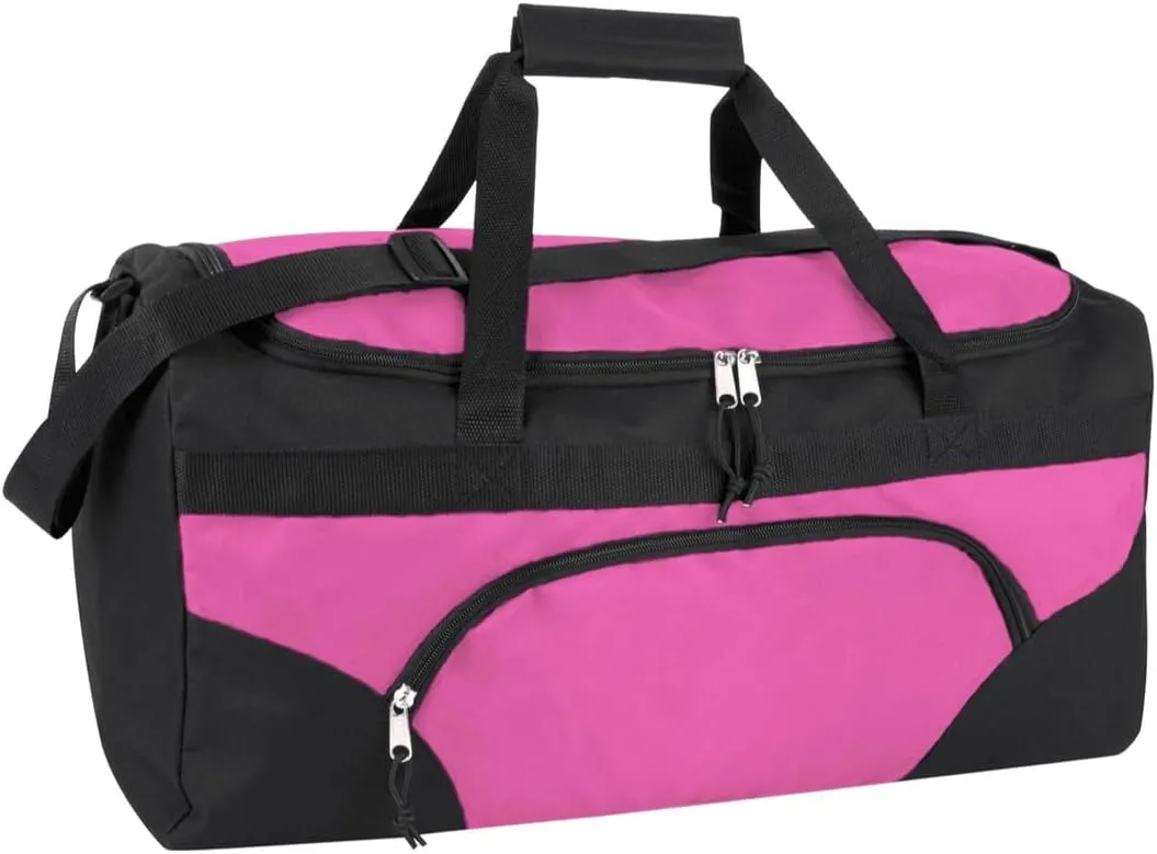 Custom 22 Inch Duffel Bag - Personalize with Text/Logo - Duffle Bag for Travel/Men - Large Duffel Bags - Ideal for Men, Travel (Pink)