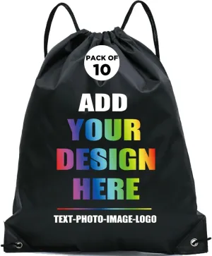 Custom Drawstring Backpacks With Logo Photo Name Personalized Football Bag Gifts Sport Cinch Gym Bag (10, Mixed color), ordinary