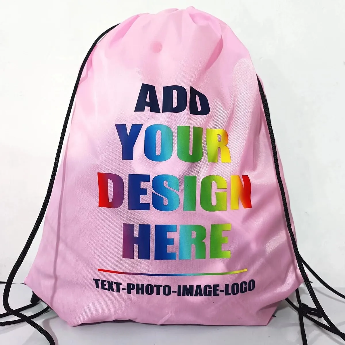 Custom Drawstring Backpacks With Logo Photo Name Personalized Football Bag Gifts Sport Cinch Gym Bag (10, Mixed color), ordinary