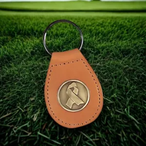 Custom Logo Deluxe Leather Golf Key Fob