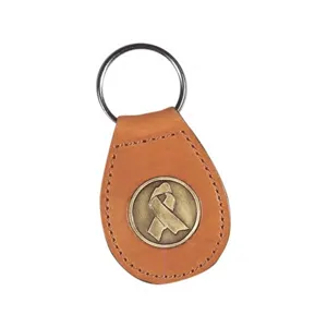 Custom Logo Deluxe Leather Golf Key Fob