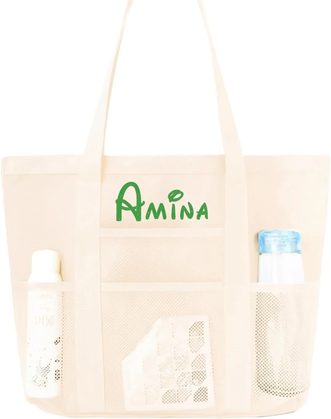 Custom Mesh Beach Bag Embroidered Name,Tote Bag for Women,Girls Pool Tote,Travel tote Bags,Custom Corporate Events