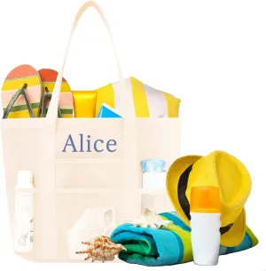 Custom Mesh Beach Bag Embroidered Name,Tote Bag for Women,Girls Pool Tote,Travel tote Bags,Custom Corporate Events