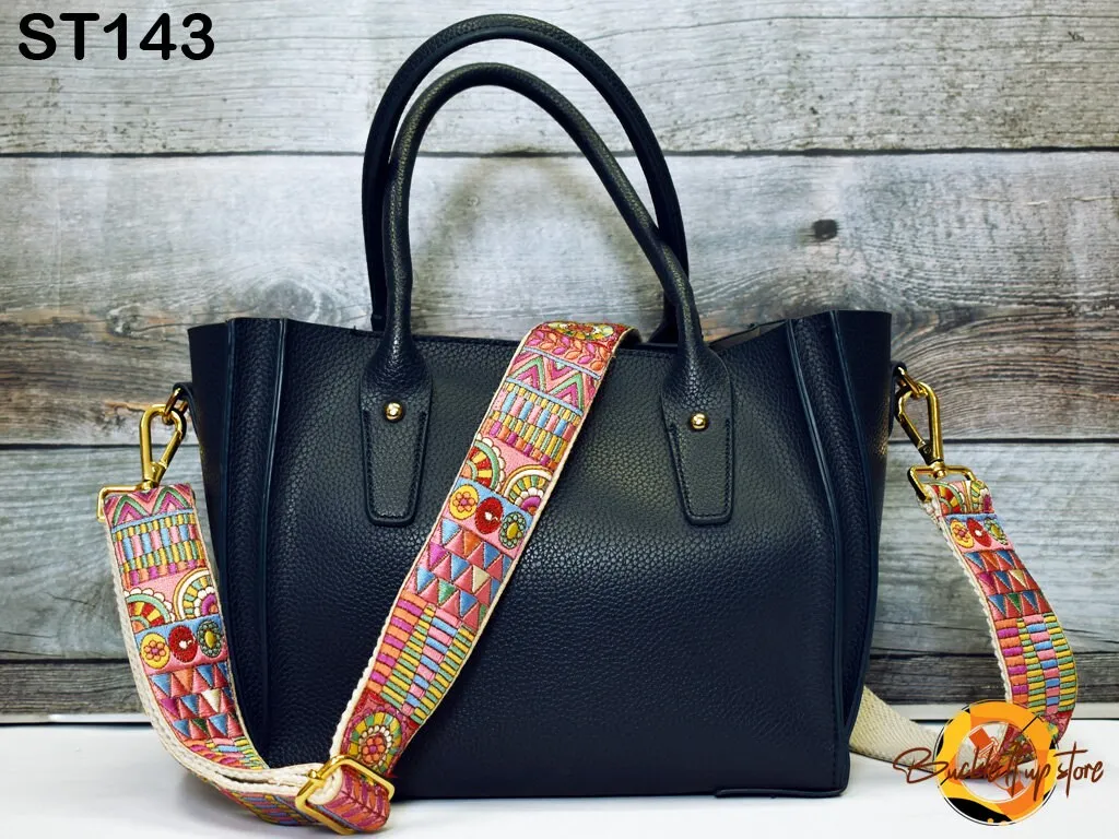 Custom Purse Strap Embroidery Messenger Crossbody Sling Bag Strap Handbag Embroidered Canvas Replacement Strap Boho Guitar Strap Gift Friend