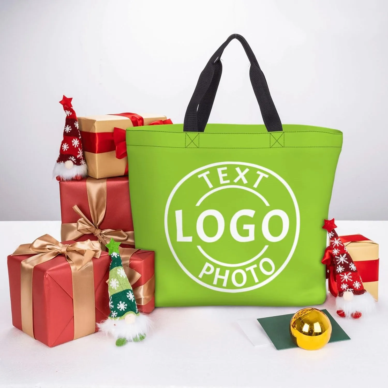 Custom Tote Bags Made in USA, Personalized Tote Bag for Women with Logo Text Photo Design Your Travel Shoulder Beach Bag