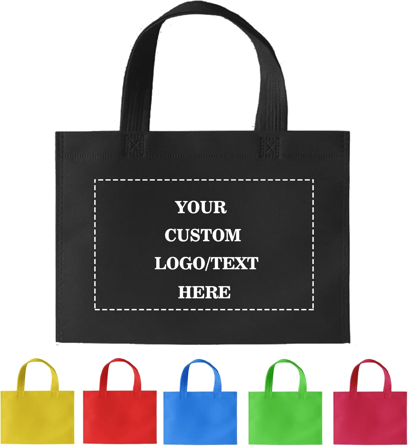 Custom Tote Bags,Custom Shopping bag with Promotional Logo Text Image,Personalized Reusable Shopping Bag for Supermarkets Grocery Stores Farms