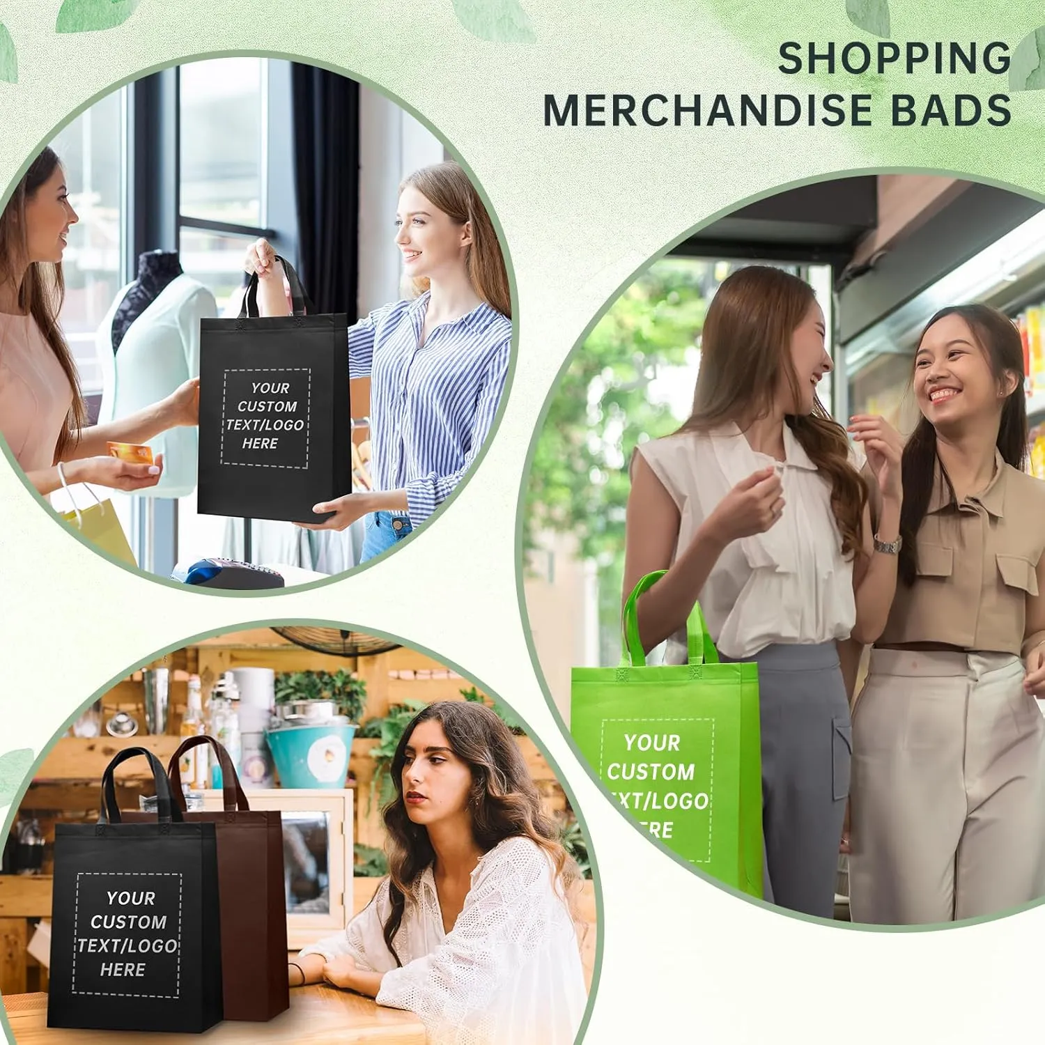 Customizable Tote Bags-100 Ideal for Sales,Business Activities,shopping,Parties,store,advertisement