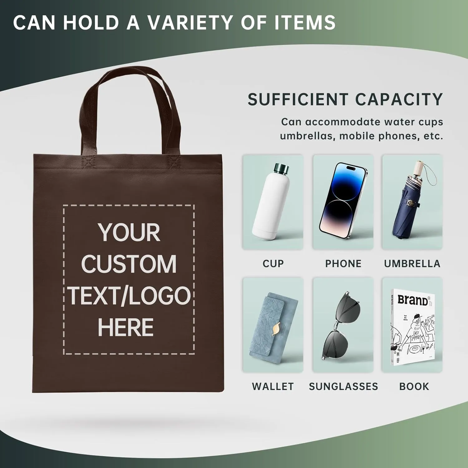 Customizable Tote Bags-100 Ideal for Sales,Business Activities,shopping,Parties,store,advertisement