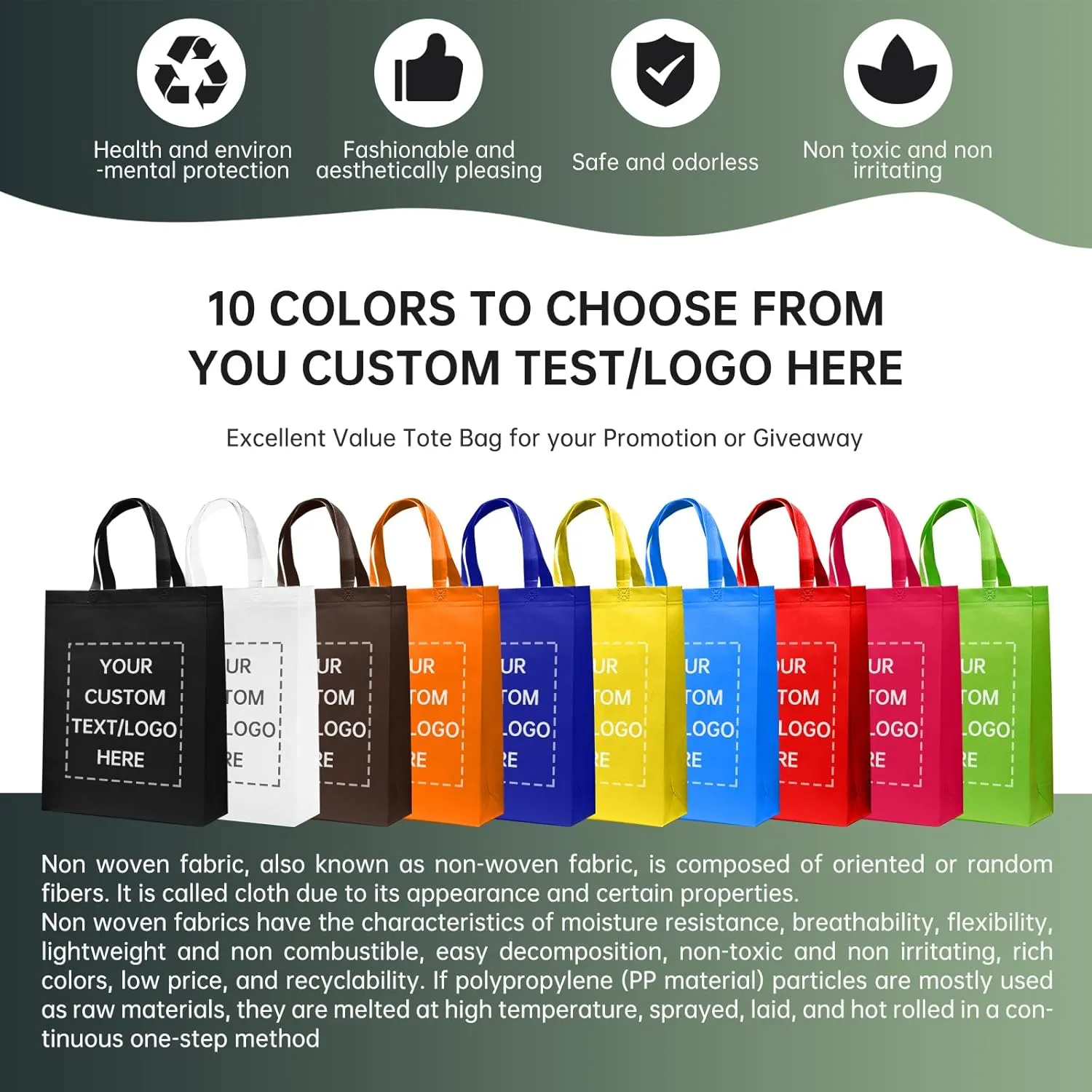 Customizable Tote Bags-100 Ideal for Sales,Business Activities,shopping,Parties,store,advertisement