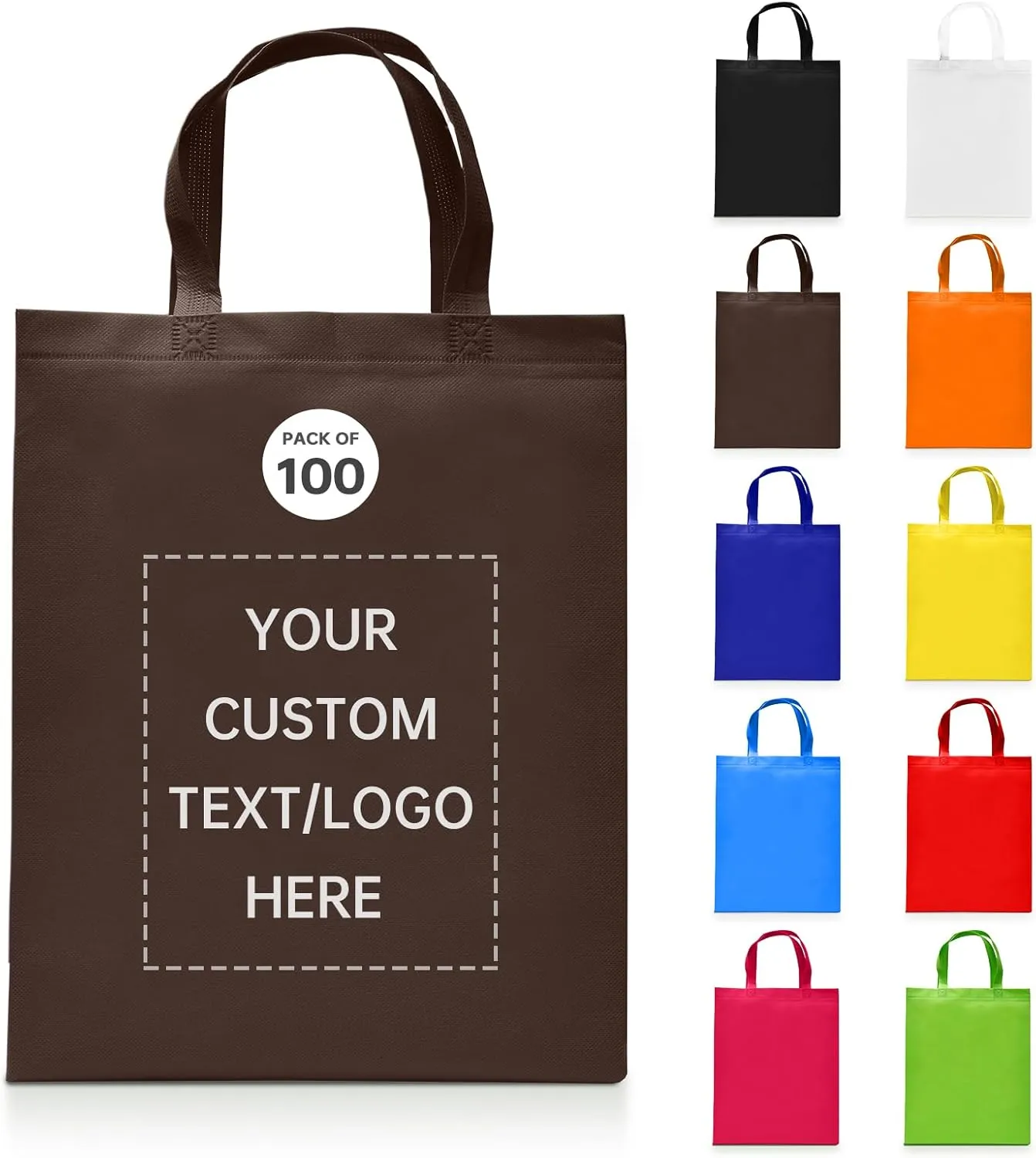Customizable Tote Bags-100 Ideal for Sales,Business Activities,shopping,Parties,store,advertisement