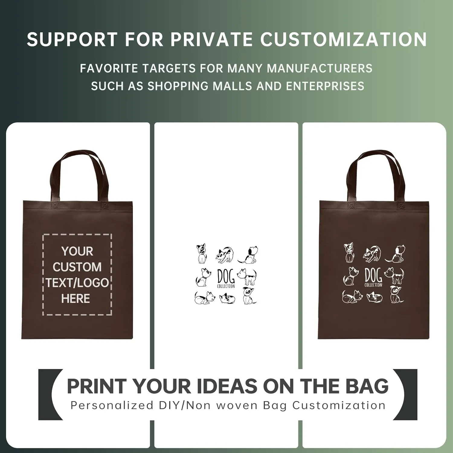 Customizable Tote Bags-100 Ideal for Sales,Business Activities,shopping,Parties,store,advertisement
