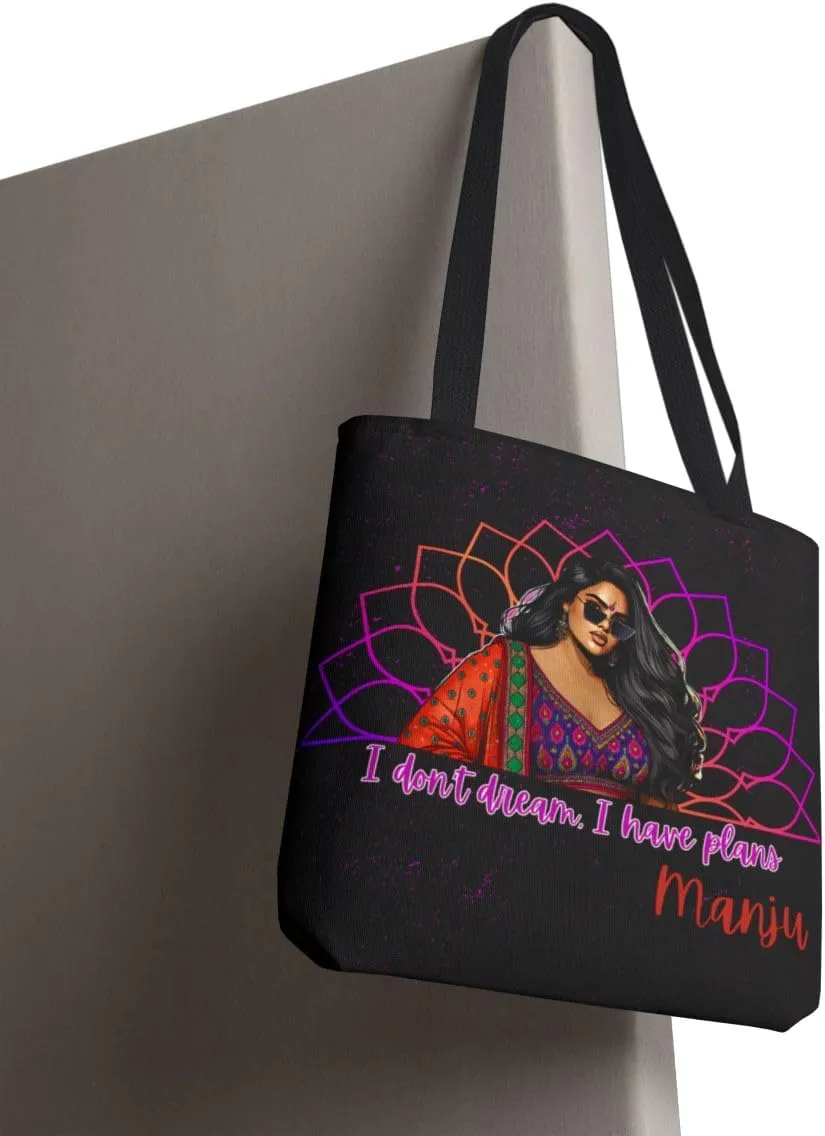 Customizable Tote Bags for Women-Bollywood Lover Tote Bags-Custom Name or Text Print Chai Lover Gift Totes